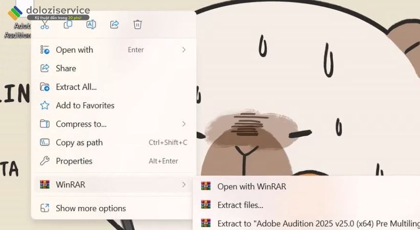 Giải nén file Adobe Audition 2025 Giải nén file Adobe Audition 2025