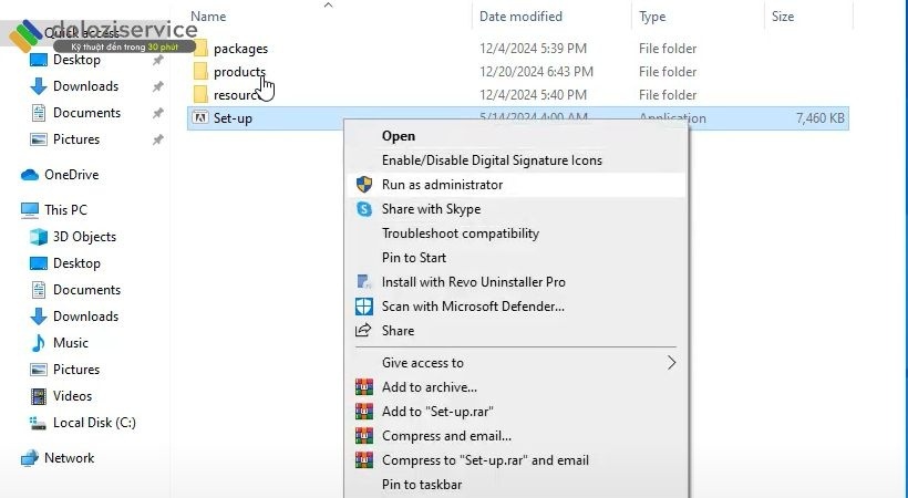Chạy file setup bridge 2025 dưới quyền admin Chạy file setup bridge 2025 dưới quyền admin