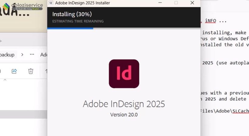 Đợi cài đặt Adobe Indesign 2025 Đợi cài đặt Adobe Indesign 2025