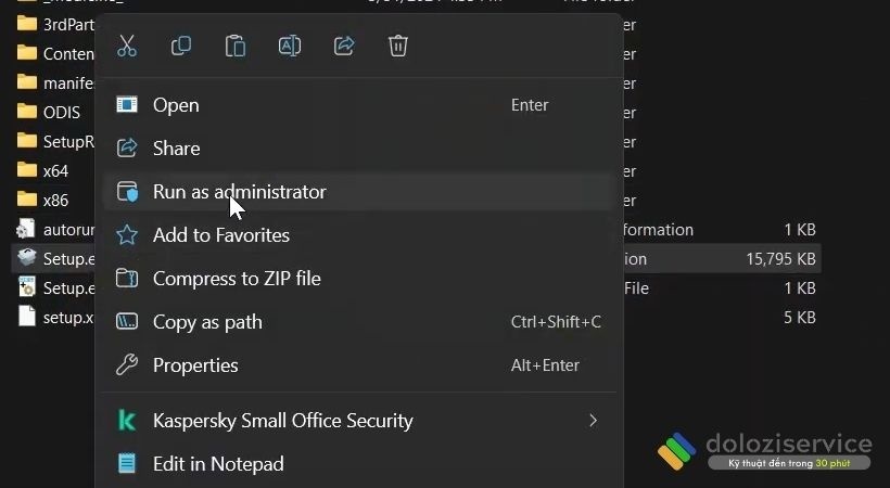 Chạy file setup 3Ds Max 2025 dưới quyền admin Chạy file setup dưới quyền admin