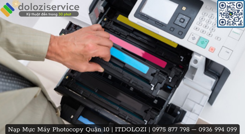 Khắc phục lổi khi nạp mực máy photocopy quận 10 tại Dolozi