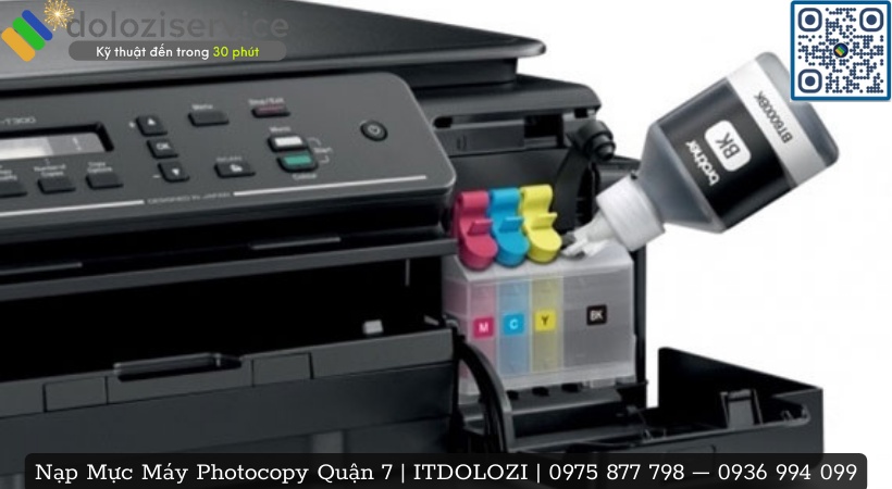 Sự cố nếu nạp mực máy photocopy quận 7 sai cách.