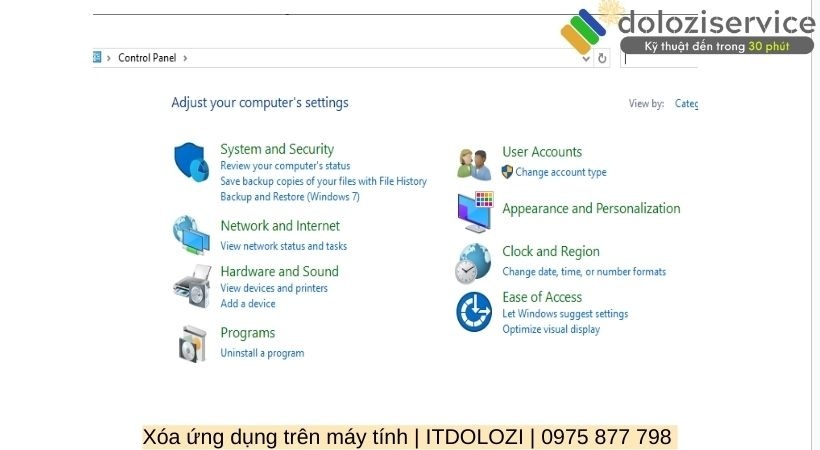 Chọn Unistall a program ( PROGRAM) Chọn Unistall a program ( PROGRAM)