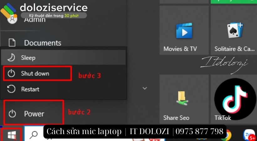 1.Cách sửa mic laptop không nói được-Reset khởi động lại máy