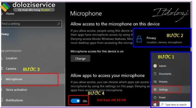 Cách sửa mic của laptop - bật mic laptop