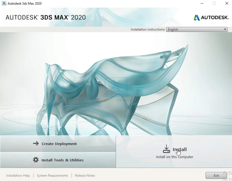 Ta chọn Install để cài 3DS Max 2020