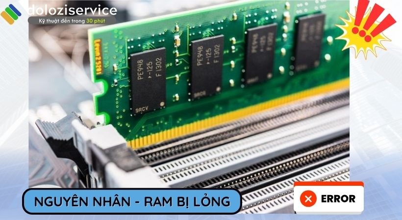 Bật máy tính không lên màn hình do RAM bị lỏng. Bật máy tính không lên do RAM bị lỏng