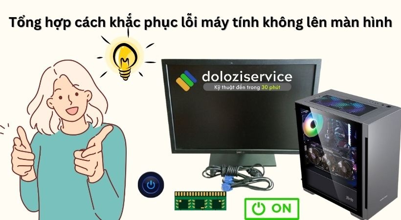 Tổng hợp cách khắc phục lổi máy tính không lên màn hình. Tổng hợp cách khắc phục lổi máy tính không lên màn hình tại Dolozi