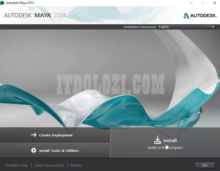 Tiếp theo ta nhấn Install để cài đặt Autodesk Maya 2014