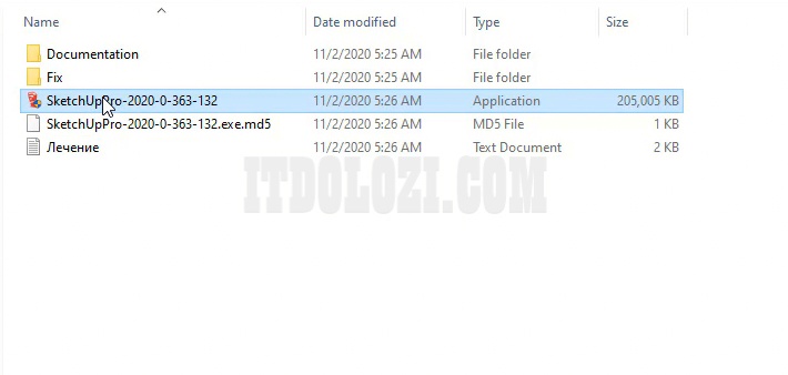 Giải nén phần mềm sau đó chạy File Setup Sketchup 2020 Giải nén phần mềm sau đó chạy File Setup Sketchup 2020