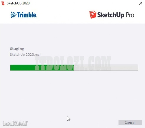 Đợi phần mềm Sketchup 2020 cài đặt hoàn tất Đợi phần mềm Sketchup 2020 cài đặt hoàn tất