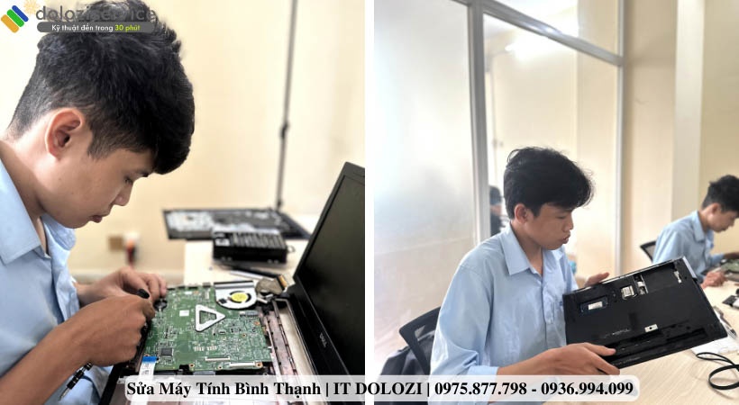 Kỹ thuật đang khắc phục lổi của laptop