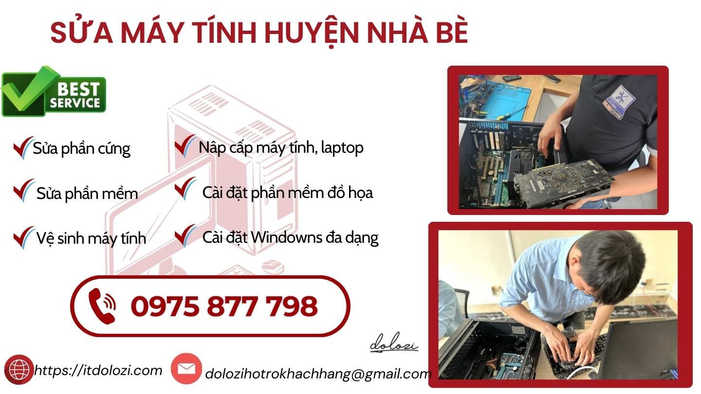 Dịch vụ sửa máy tính huyện nhà bè Dịch vụ sửa máy tính huyện nhà bè