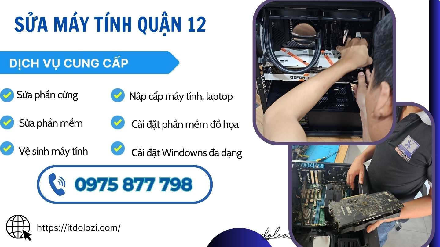 Dịch vụ sửa máy tính quận 12 Dịch vụ sửa máy tính quận 12