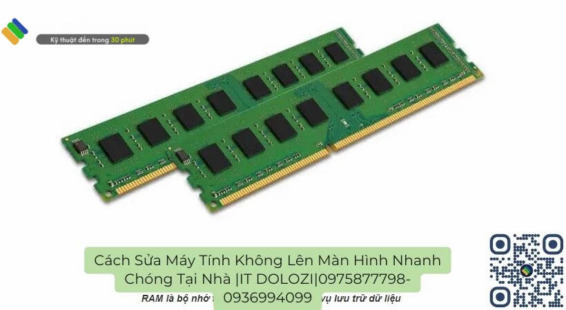 Kiểm tra khe Ram cho máy cách sửa máy tính không lên màn hình