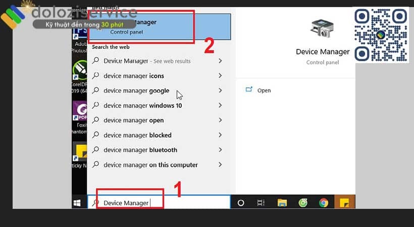 Device Manager khắc phục chuột laptop bị đơ