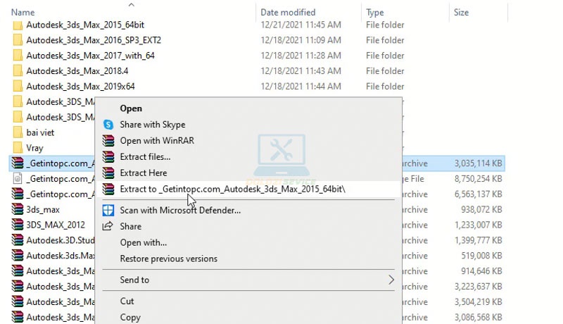 Ta tiến hành giải nén phần mềm 3DS Max 2015 Ta tiến hành giải nén phần mềm 3DS Max 2015