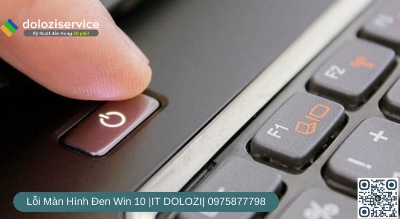 Nhấn giữ nút nguồn tắt máy lổi màn hình đen win 10