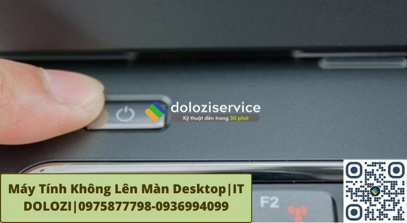 Khởi động lại máy bằng cách nhấn giữ nút nguồn để sửa máy tính không lên màn Desktop.