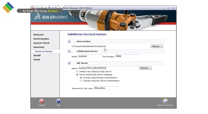 Cấu hình Server cho SolidWorks Electrical 