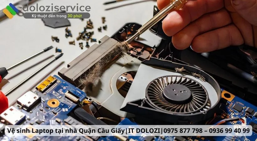 Vệ sinh laptop tại nhà Quận Cầu Giấy