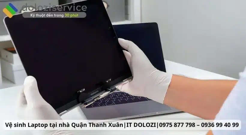 Ve sinh laptop tai nha Quan Thanh Xuan