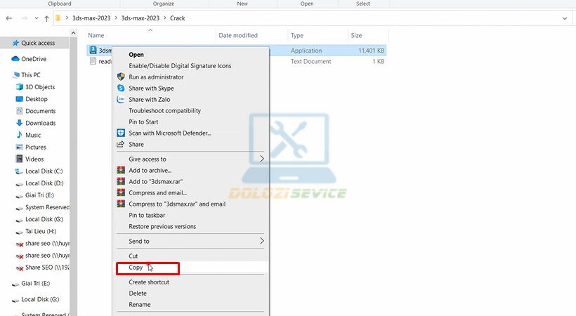 Tiến hành copy file như hình.