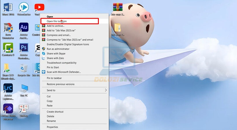 Tiến hành mở vị trí file 3ds max 2023.