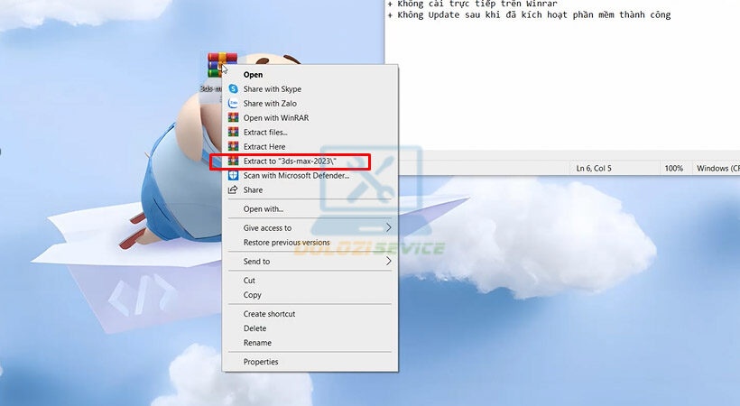 Giải nén file cài đặt 3ds max 2023.