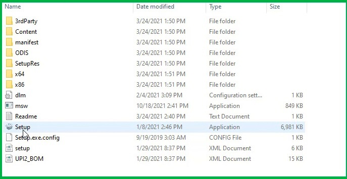 Chạy File setup