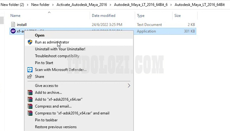 Mở thư mục activate sau đó chạy File X-force với quyền Admin Mở thư mục activate sau đó chạy File X-force với quyền Admin