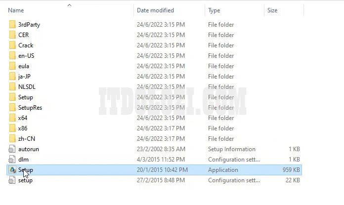 Sau đó chạy File Setup Sau đó chạy File Setup