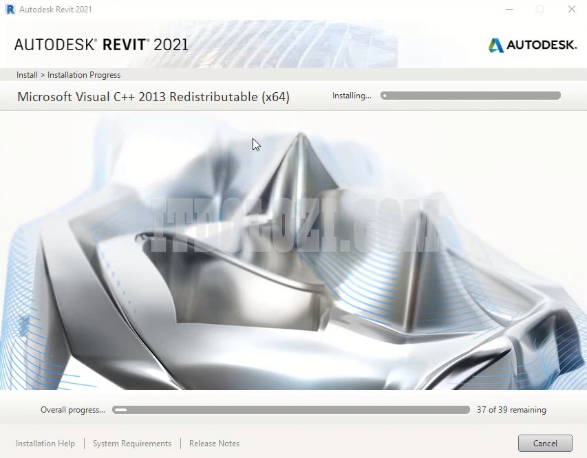 Đợi cài đặt phần mềm Autodesk Revit 2021 Đợi cài đặt phần mềm Autodesk Revit 2021