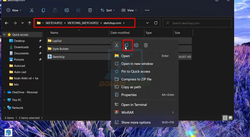 Mở theo đường dẫn và sao chép file như hình.