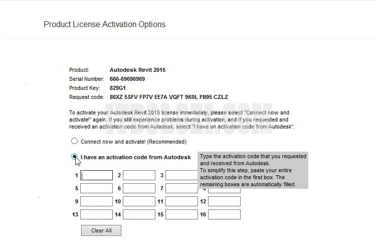 Ta chọn I have an activation code from Autodesk Ta chọn I have an activation code from Autodesk