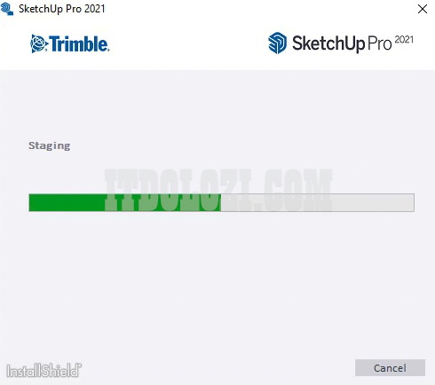 Đợi phần mềm Sketchup 2021 cài đặt hoàn tất