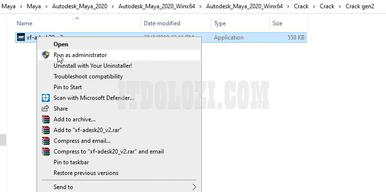 Mở thư mục activate sau đó chạy File X-force với quyền Admin