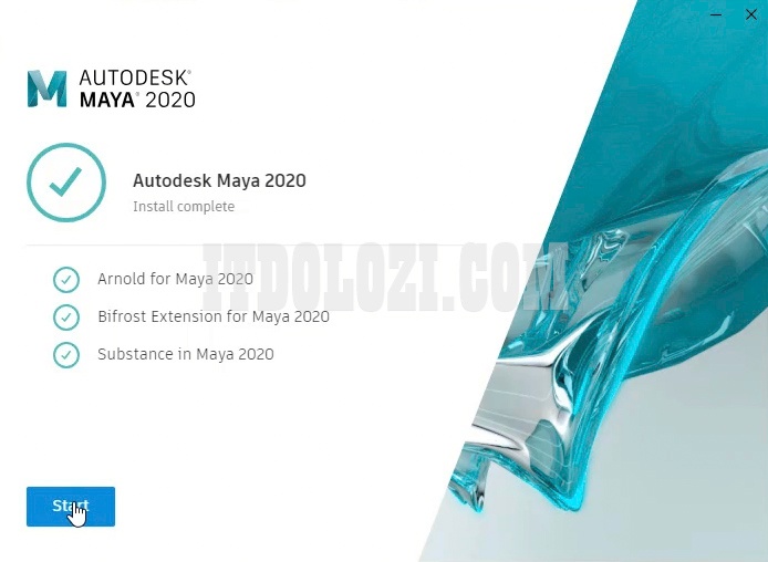 Cài đặt thành công Autodesk Maya 2020