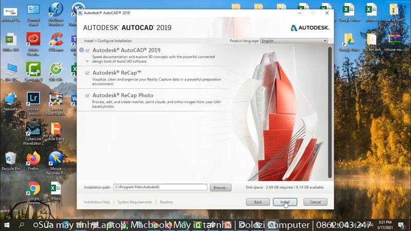 Chọn Instal để tiếp tục cài đặt