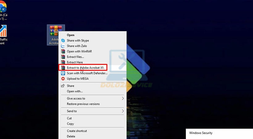 Giải nén file cài đặt Acrobat XI