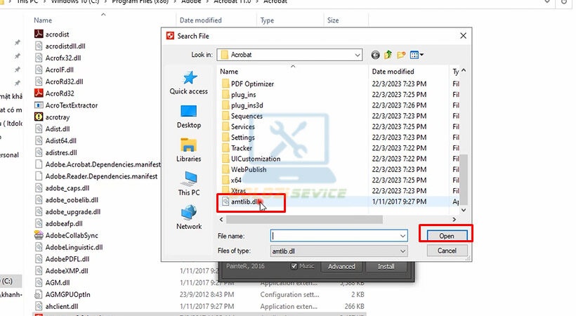 Chọn File và Open