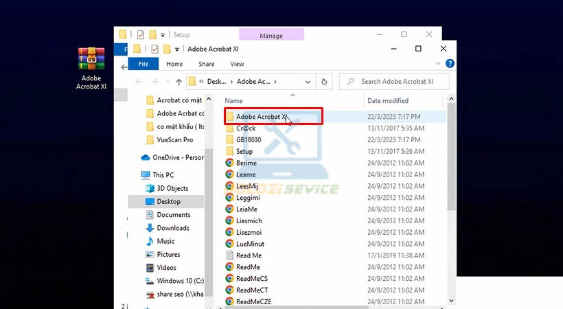 Mở file Adobe Acrobat 11