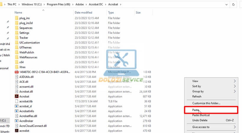Paste file kích hoạt