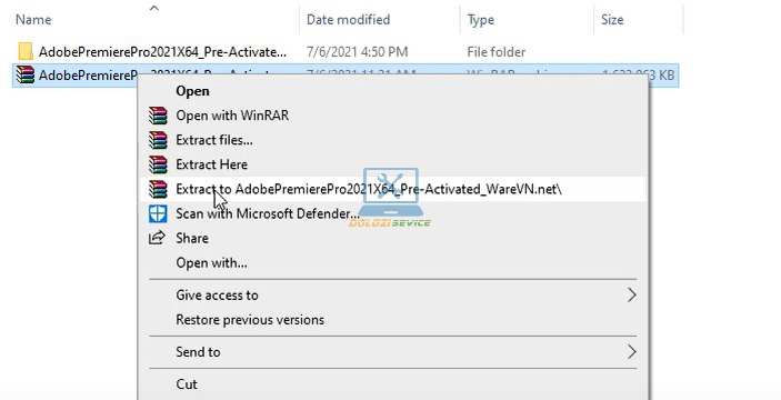 Giải nén phần mềm Premiere 2021 Full Crack
