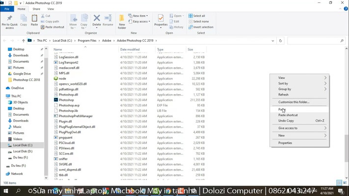 Paste vào thư mục cài đặt Photoshop CC 2014 Full Crack Paste vào thư mục cài đặt Photoshop CC 2014 Full Crack