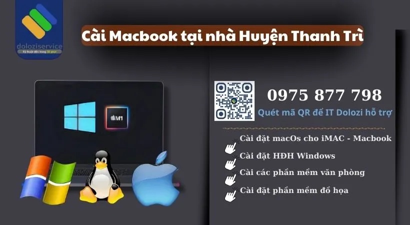 Dịch vụ cài macbook tại nhà tại Dolozi
