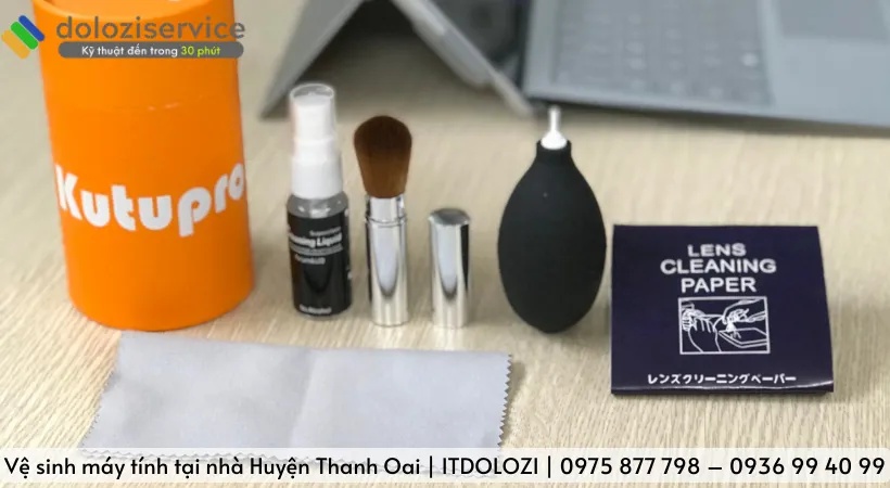 Quy trình vệ sinh máy tính tại nhà huyện Thanh Oai bị dính nước của Dolozi.
