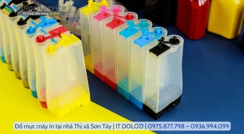Quy trình Đổ mực máy in tại Dolozi