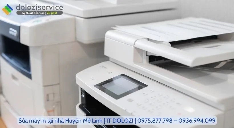 Quy trình sửa máy in tại nhà huyện Mê Linh tại Dolozi