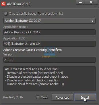 Chọn Install